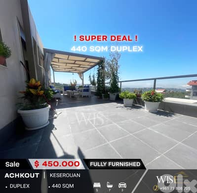 440 SQM fully furnished Duplex for SALE in Achkout !