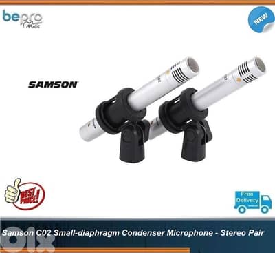 Samson C02 Small-diaphragm Condenser Microphone - Stereo Pair