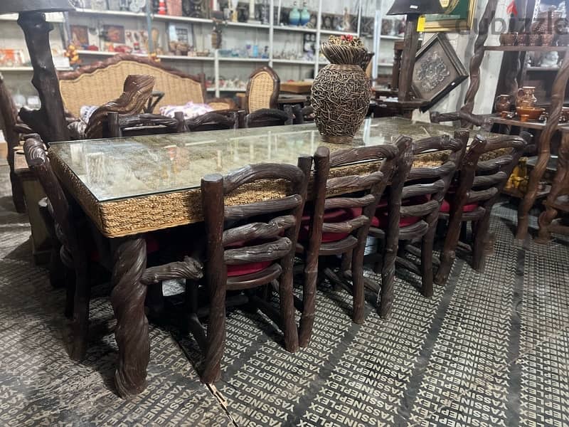 dining table 10 chairs solid wood 1