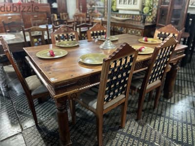 dining table solid wood teak maseef
