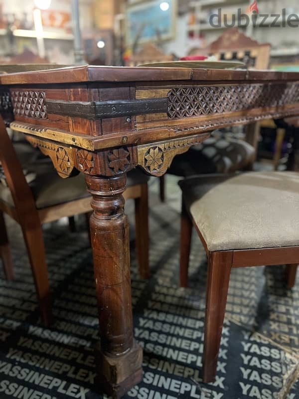 dining table solid wood teak maseef 12