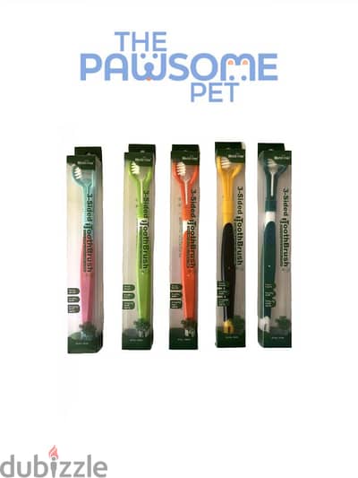 Pawsome's triple side toothbrush