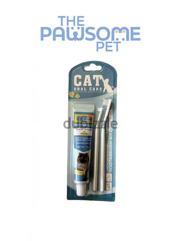 Pawsome's cat and dog toothbrush toothpaste set 2