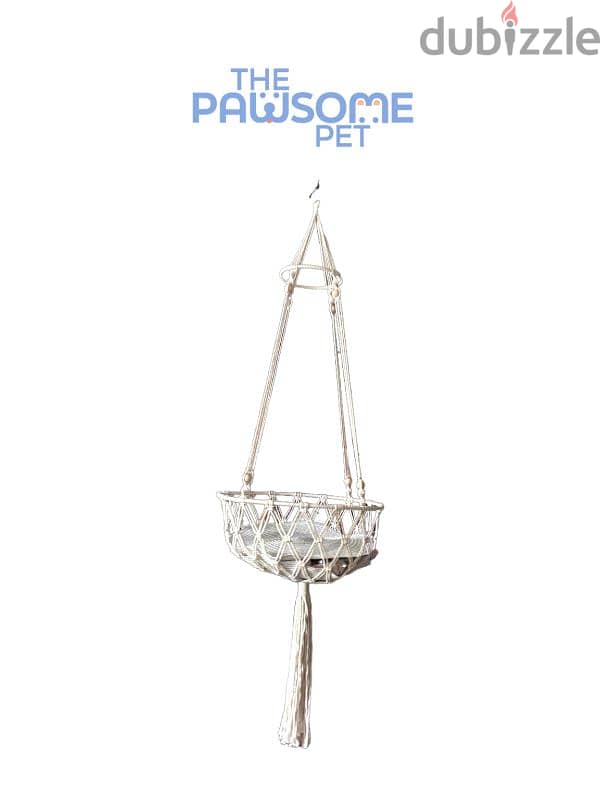 Pawsome's macrame hammock 1