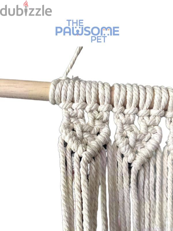 Pawsome's macrame hammock 4