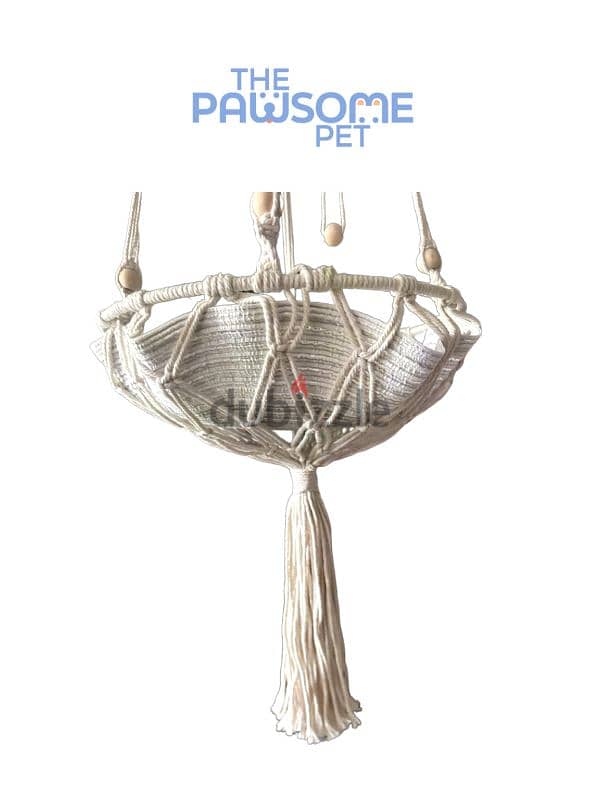 Pawsome's macrame hammock 5