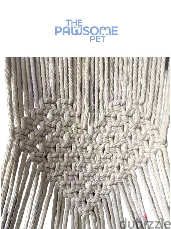 Pawsome's macrame hammock 7