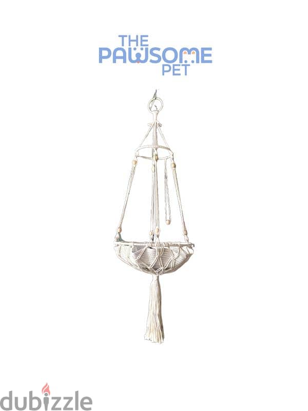 Pawsome's macrame hammock 10