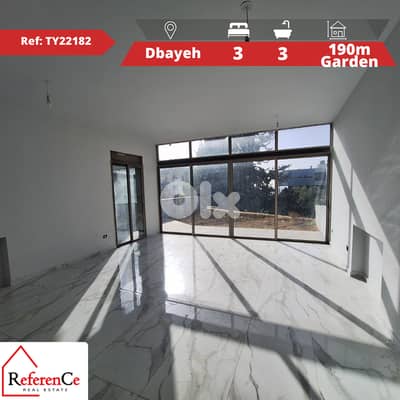 Luxury apartment with Garden in Dbaye  شقة جديدة مع تراس في ضبية
