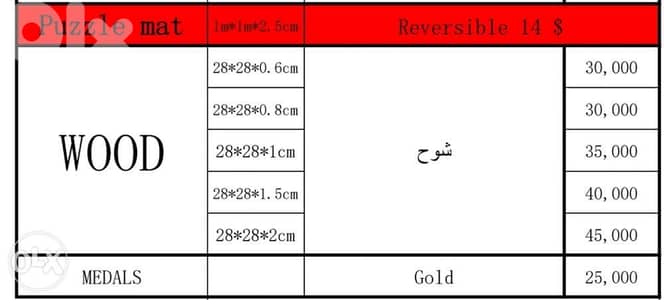 Taekwondo items P. A. P brand price list