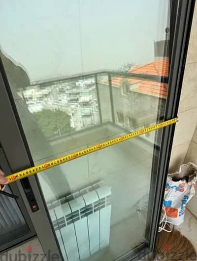 aluminum door double vitrage never used grey color