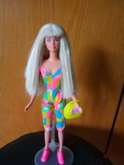 Barbie STICKER CRAZE Mattel 97 Rare great doll sports overol+Shoes+bag