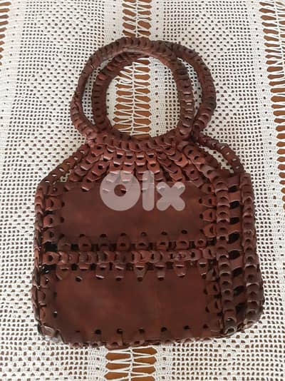 Leather hand bag