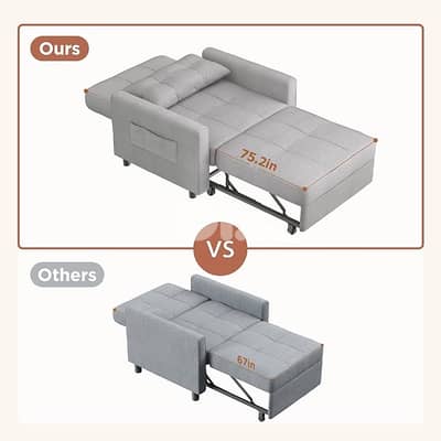 sofa bed grey color