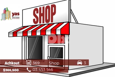 Achkout 369m2 | Triplex Shop | Brand New | Prime Location | BG |
