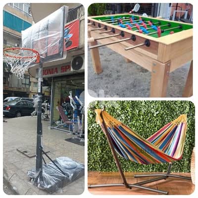 530$ for 3 items( basketball hoop + billiard + hammock)