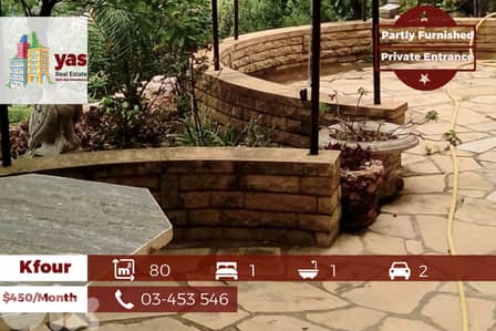 Kfour 80m2 | 100m2 Terrace | Rent | Partly Furnished | Calm Area | IV