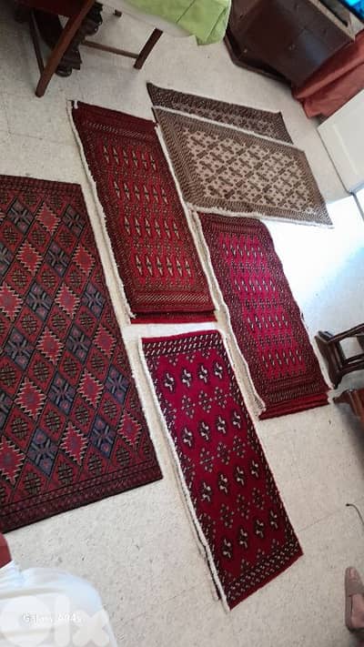سجاد عجمي الوان نباتية صوف ناعم شغل يدوي كل 4 قطع 100 دولار