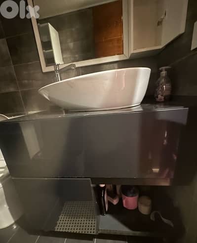 box for bathroom with sink on top