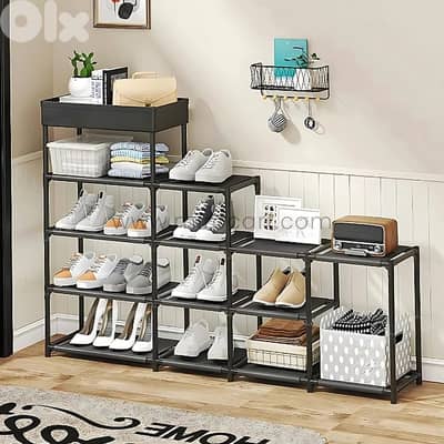 Multi-Tier Shoe Rack – 4 or 5-Layer Organizer for Small Spaces, Dorms