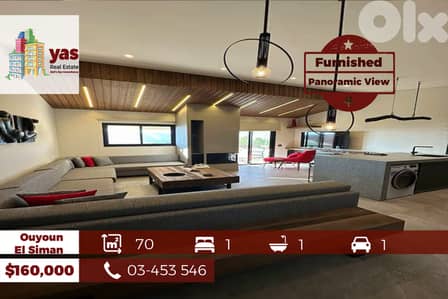 Ouyoun El Siman 70m2 | Furnished Chalet | Open View | Calm Area | DA