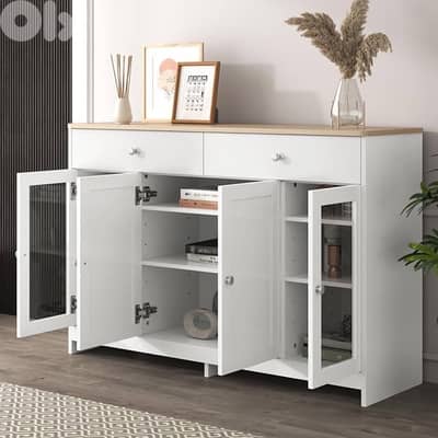 White wood grain sideboard