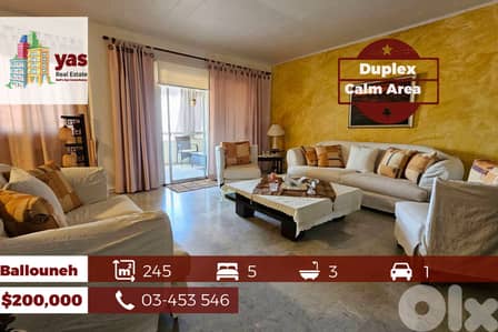 Ballouneh 245m2 | Duplex | High End | Private Street | TO/PA/NA