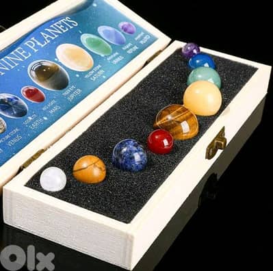 Natural Gem stones 9 planets of solar system gift set