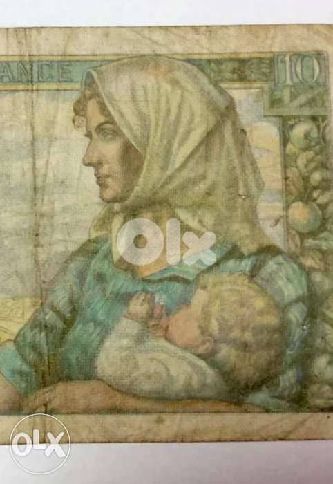 عملة فرنسا قديم ١٠ فرنك الفلاح والفلاحة سنة ١٩٤٤ 1