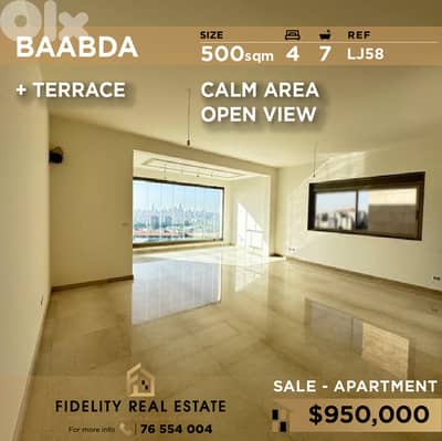 Apartment for sale in Baabda LJ58 شقة للبيع في بعبدا
