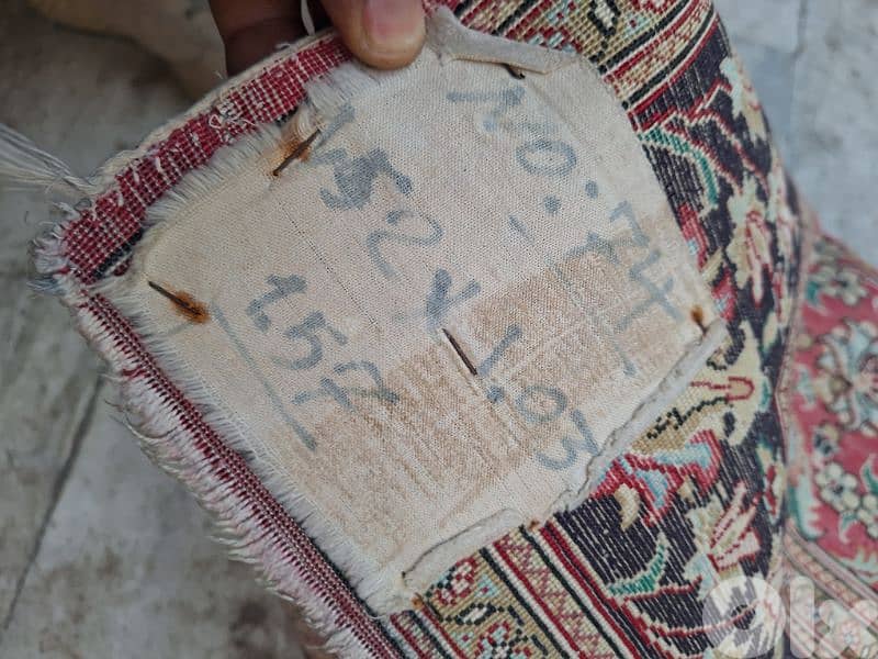 سجادة قم انتيك حياكة يد الوان نباتي انتيك 2