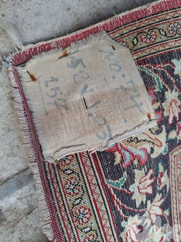 سجادة قم انتيك حياكة يد الوان نباتي انتيك 3