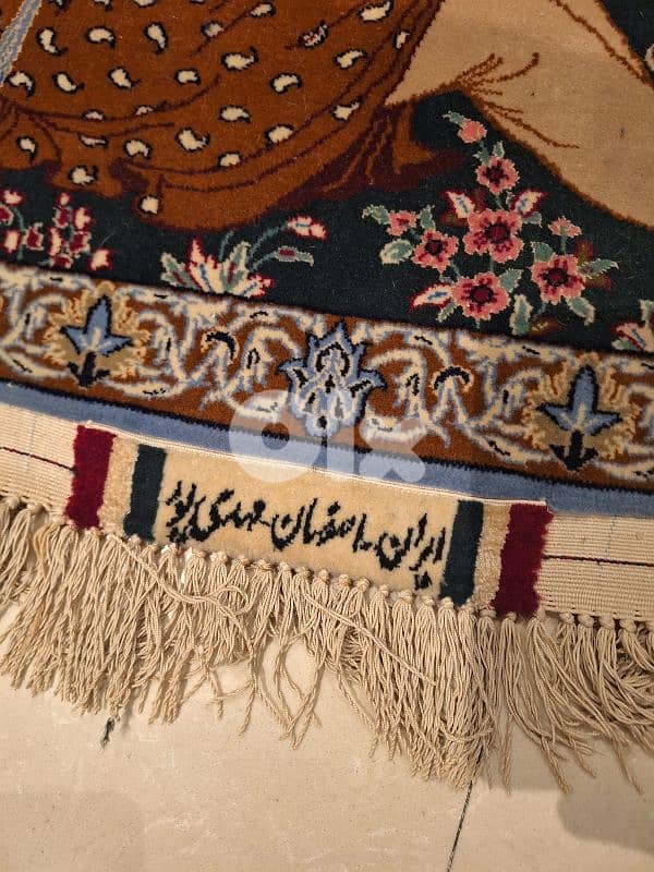سجادة اصفهان قديم عمر الخيام ممضية سعر لقطة 1