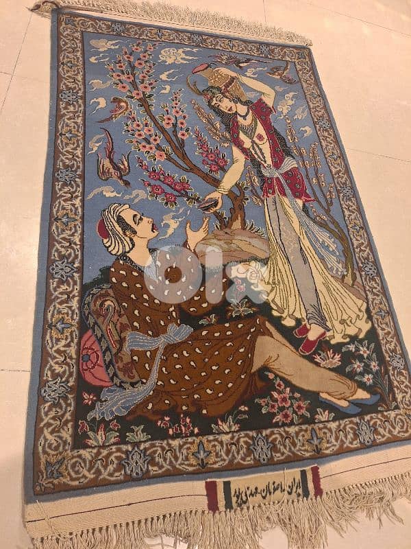 سجادة اصفهان قديم عمر الخيام ممضية سعر لقطة 2