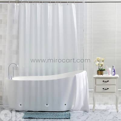 Transparent Shower Curtain – Waterproof PEVA Liner w/ Magnets (180cm)