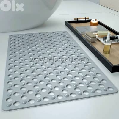 Non-Slip Massage Bath Mat 50x50cm – Textured PVC with 160 Suction Cups