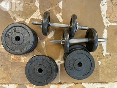 Dumbbells Ax With Plates GEO sport معدات رياضية متنوعة