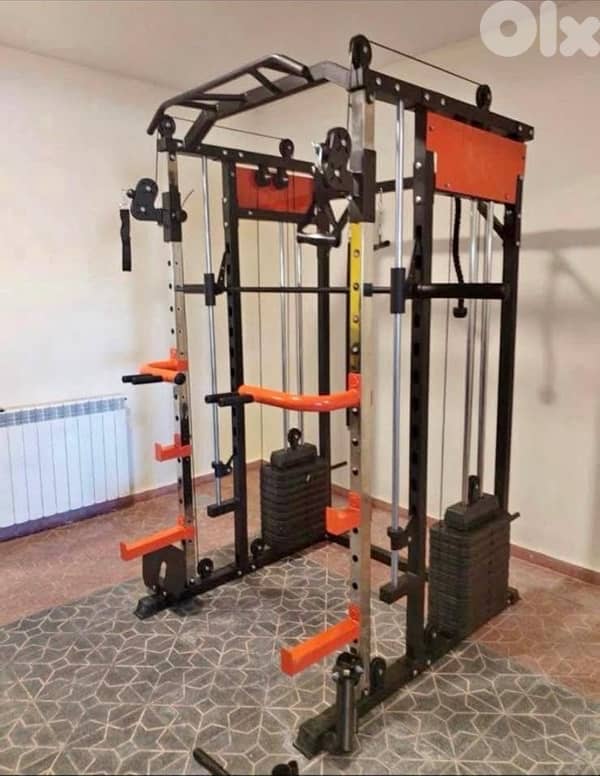 v cross new, with smith machine and squat rack 1