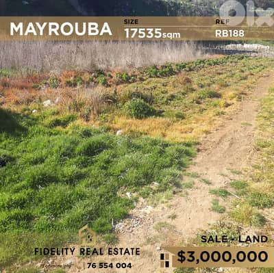 Land for sale in Mayrouba RB188 أرض للبيع في ميروبا،