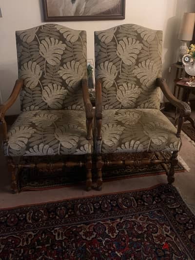 Armchairs vintage bergères