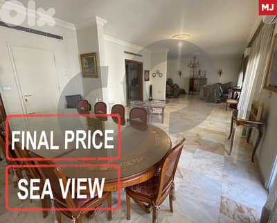 Spacious - Sea View - Calm Area in Rawche/الروشة REF#MJ120351