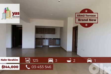 Nahr Ibrahim 125m2 | 55m2 Garden | Brand New | Calm Area | ABA