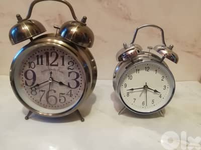 Retro style bell alarm clocks working on AA batteries 10$ each