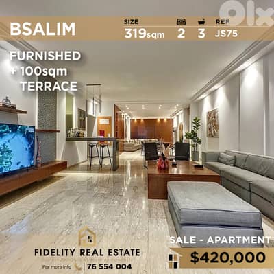 Apartment for sale in Bsalim furnished JS75 للبيع في بصاليم