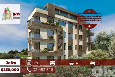 Jeita 170m2 | Payment Facilities | Brand New | Calm Area | BA