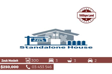 Zouk Mosbeh 300m2 | 100Sqm Land | Standalone House | Private Street |