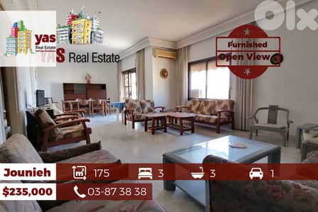 Jounieh 175m2 | Well Maintained | Open View | Quiet |Furnished | EH/YV