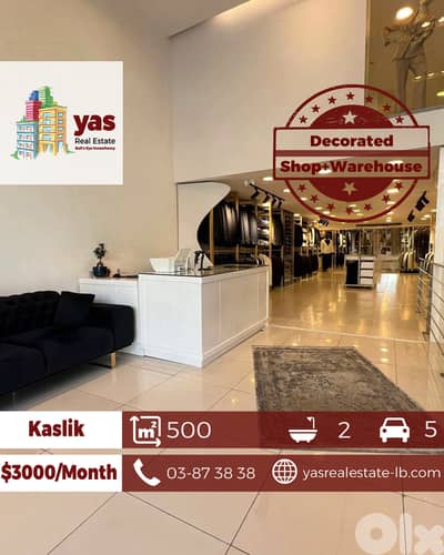 Kaslik 500m2 | Shop for Rent | Active Street | Ideal Investment | EH