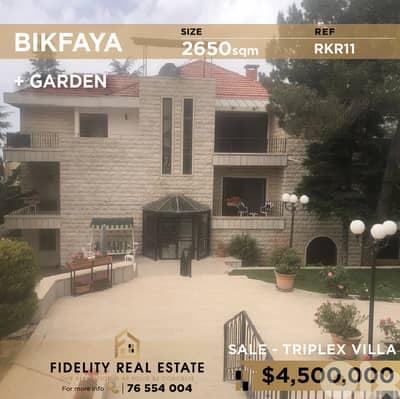 Triplex Villa for sale in Bikfaya RKR11 فيلا ثلاثية الطوابق للبيع