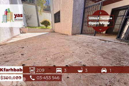 Kfarhbab 209m2 | 100m2 Terrace | Open View | Mint Condition | IV